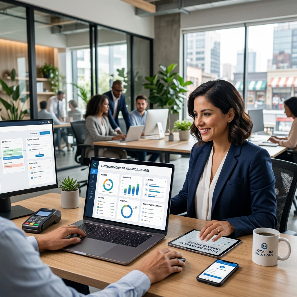 IA para negocios locales - automatización de tareas con chatbot en restaurante, clínica y empresa de servicios